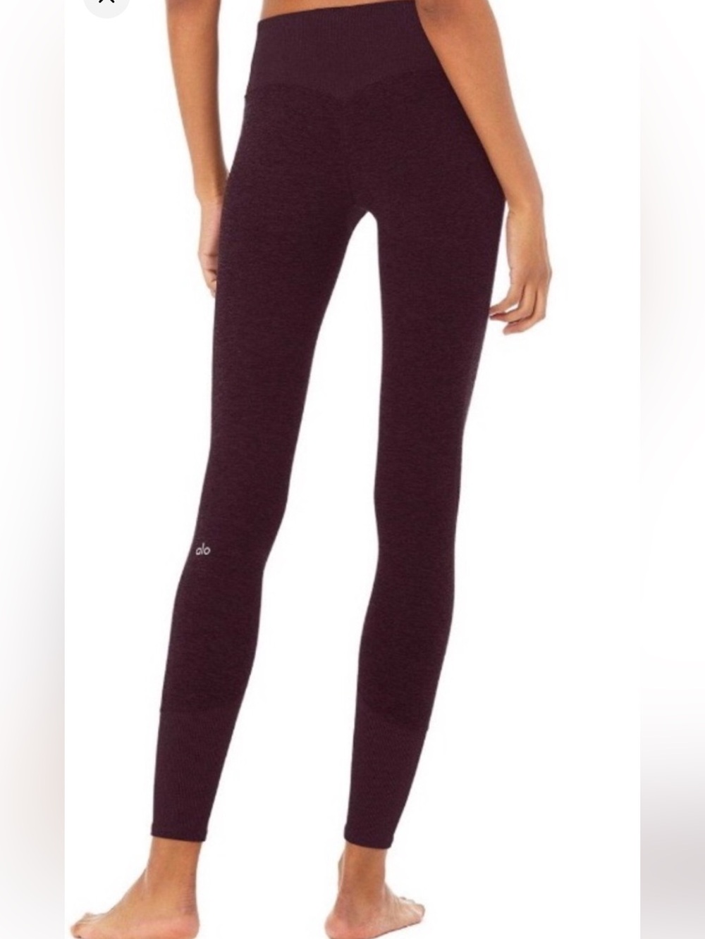 ALO Yoga Alosoft High-Rise Leggings in Black Plum Heather sz M